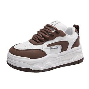 Bull charm Женские лоу-топ скейтборд кроссовки бело-коричневые, цвет White Brown