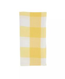 Хлопковые салфетки с рисунком в клетку Buffalo, набор из 4 штук, 20 x 20 дюймов Saro Lifestyle, желтый