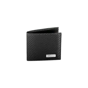 Кошелек Chopard Classic Racing mini wallet - Черная кожа с карбоновым эффектом