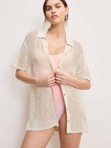 Юбка крючком Good American, экрю