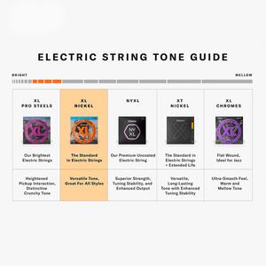 Струны для электрогитары D'Addario EXL140 с легким верхом/тяжелым низом, упаковка из 10 штук
