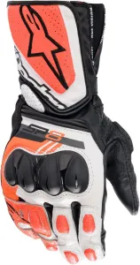Мотоциклетные перчатки Alpinestars SP-8 V3 для мужчин (черные/белые/флуоресцентные), Red, black, white.