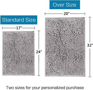 Коврик для ванной противоскользящий синель из микрофибры Коврик для ванной Коврик для ванной комнаты Абсорбент Мягкий, можно стирать в машине Душ Туалет 40x60 см (Лаванда) Mmgoqqt, черный