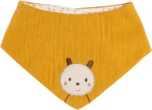 Двусторонний шарф из муслина с мотивом пчелы желтый 1 шт. Fehn