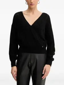 Свитер с V-образным вырезом Guess Usa, черный