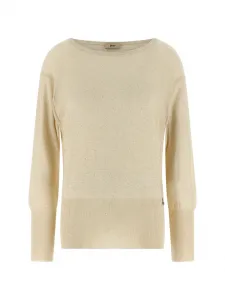 Свитер с аппликацией из пайеток Herno, бежевый