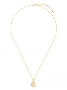 Миниатюрное ожерелье с квадратной гравировкой Missoma, золотой