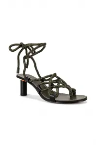 Женские сандалии Rag & Bone Infinity, размер US 8, цвет Olive Night, с завязками на щиколотке и квадратным каблуком, модель KHD737