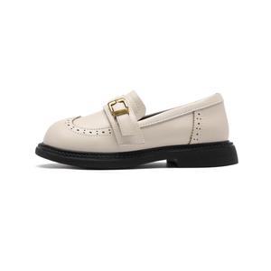 Детские кожаные туфли с амортизацией и низким верхом для детей Satchi, бежевый