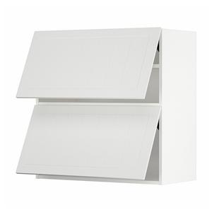 Навесной шкаф горизонтальный с 2 дверцами, белый/Stensund белый, 80x80 см, Metod IKEA