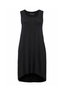 Пляжное платье с карманами, крой маллет Sheego, черный