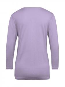 GOLDNER Укороченный размер: ажурный пуловер сиреневого цвета
