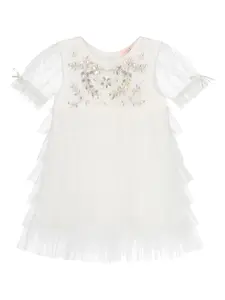Декорированное ярусное платье из тюля Tutu Du Monde, белый