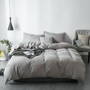 LUOLAI HOME Комплект постельного белья, 3 предмета, ширина кровати 0.8-1.3м, пододеяльник 150x200 см, светло-серый