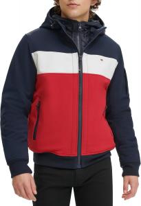 Мужская куртка-бомбер Tommy Hilfiger Soft Shell Active Filled, Midnight/Ice/Red