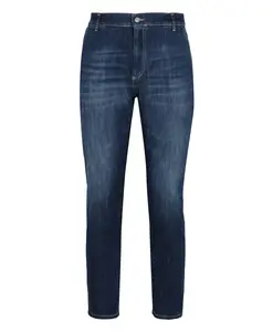 Узкие эластичные джинсы с контрастными швами Dondup, синий