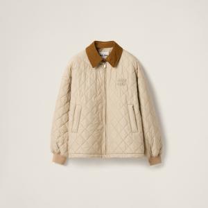 Блузон из технической ткани MIU MIU, песочный бежевый