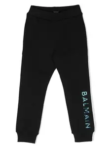 Спортивные брюки с логотипом Balmain Kids, черный