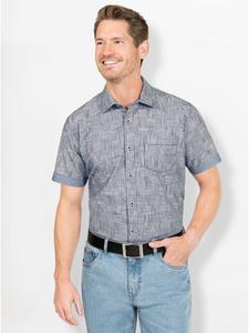 Рубашка с короткими рукавами из темно-синего меланжевого цвета WITT WEIDEN