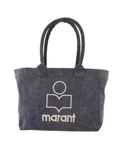 Черная хлопчатобумажная сумка для покупок на молнии Isabel Marant, черный