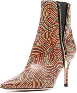 Женские модные сапоги FSJ с принтом, на каблуке-стилет, с двухсторонней молнией, заостренным носком и высоким каблуком, ботильоны Челси, для вечеринок и офиса, размеры 4-15 M US, Hills