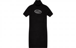 Футболка M-Argaret с вышитым логотипом DIESEL, черная