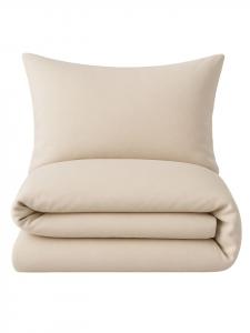 Cats Collection Постельное белье из хлопковой фланели бежевого цвета