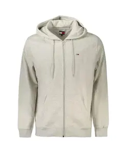 Серый хлопковый пуловер с круглым вырезом Tommy Hilfiger, серый