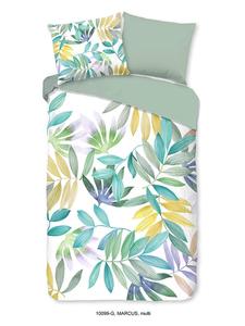 Комплект постельного белья Маркус в зелено-белом цвете Good Morning, 140x220 см