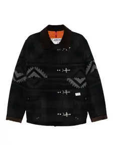 Пальто 4-Ganci Yateh с узором Fay, синий