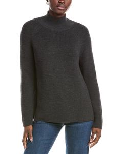 Шерстяной свитер с высоким воротом EILEEN FISHER, Charcoal
