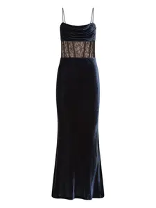 Платье миди minerva с кружевной вставкой Rebecca Vallance, синий