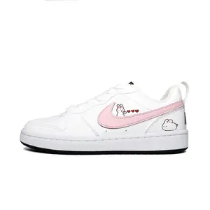 Nike Court Borough Heart Bunny нескользящие износостойкие низкие детские скейтбординг кроссовки Pink для подростков
