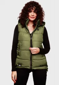 Стеганый жилет Marikoo "Заринаа" с четырьмя боковыми карманами, зеленый