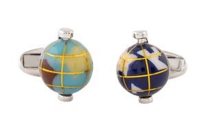 Глобус контрастные запонки Paul Smith, синий