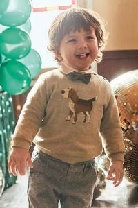 Детский свитер из смесовой шерсти Mayoral, коричневый