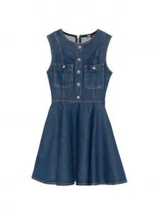 Платье мини на пуговицах с карманами Maje, синий