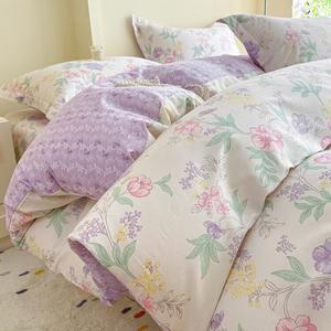 LUOLAI HOME Комплект постельного белья 4 предмета, простыня 180х200 см, пододеяльник 200х230 см