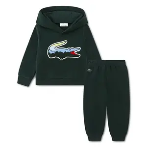 Детская толстовка Lacoste с рисунком пейзажа и синелью Lacoste kids, зеленый