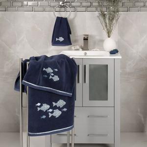 Linum Home Textiles Турецкий хлопок Figi Набор из 2 украшенных банных полотенец