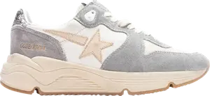 Кроссовки Golden Goose Wmns Running Sole 'Silver White Cream', серебряный