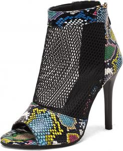 Женские летние ботильоны с сеткой и открытым носком, гладиаторские сандалии Makmeoyw, 254 Colorful