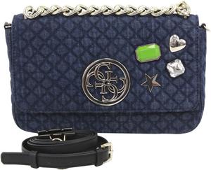 Guess женская стеганая сумка через плечо Lux из искусственной кожи, синяя