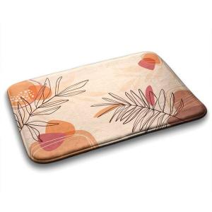 Коврик для ванной Tulup Geometrische Blätter, 75x1x75 см, оранжевый