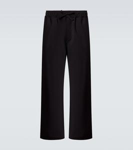 Широкие брюки из шерсти Saman Amel, черный