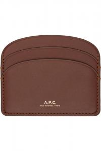 A.P.C. Коричневый полукруглый держатель для карт