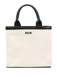 Сумка-тоут с нашивкой-логотипом MSGM Kids, нейтральный