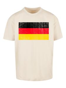 Рубашка F4NT4STIC Germany Deutschland Flagge distressed, песочный