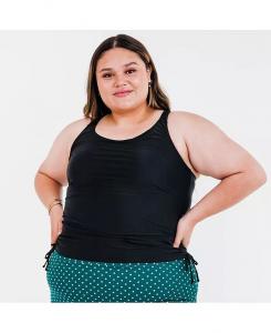 Купальный топ Maya Tankini больших размеров со съемными чашками Calypsa, черный