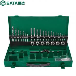 Shida SATA 50455 Набор из 37 метчиков для крупной резьбы из быстрорежущей стали и спиральных сверл